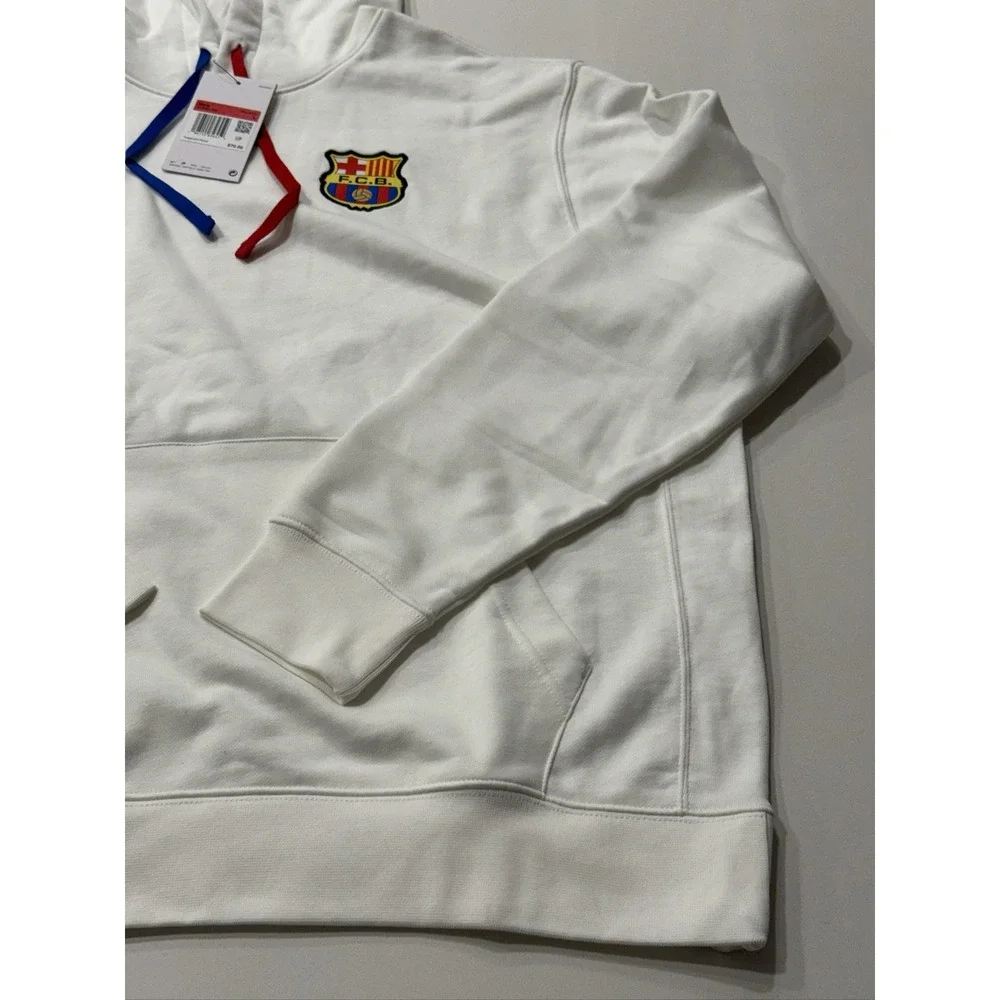 Nike F.C.B. Hoodie DV5563-100 Men's L White F.C. Barcelona Soccer